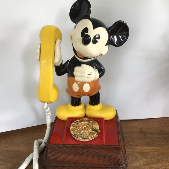WORKING 1976 Mickey Mouse Vintage Phone Rotary Dial Walt Disney - Picture 16 of 16